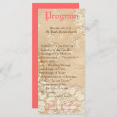 25 4x9 huwelijksprogramma Country Lace Victoriaans Programmakaart (Voorkant / Achterkant)