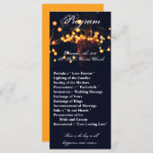 25 4x9 Huwelijksprogramma Eiken Boom String Lights Programmakaart (Voorkant / Achterkant)