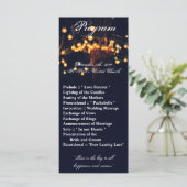 25 4x9 Huwelijksprogramma Eiken Boom String Lights Programmakaart (Staand voorkant)