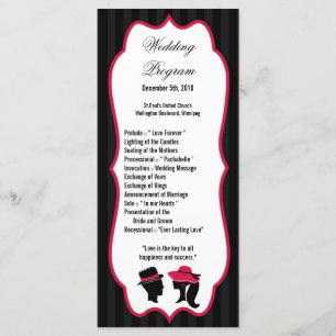 25 4x9 Huwelijksprogramma Formele Petten Elegante  Programmakaart