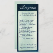 25 4x9 Huwelijksprogramma Frosted Glass Mirror Mod Programmakaart (Voorkant / Achterkant)