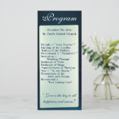 25 4x9 Huwelijksprogramma Frosted Glass Mirror Mod Programmakaart (Staand voorkant)