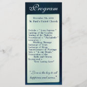 25 4x9 Huwelijksprogramma Frosted Glass Mirror Mod Programmakaart (Voorkant)