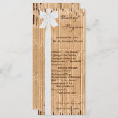 25 4x9 huwelijksprogramma gescheurd karton bewegen programmakaart (Voorkant / Achterkant)