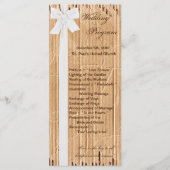 25 4x9 huwelijksprogramma gescheurd karton bewegen programmakaart (Voorkant)