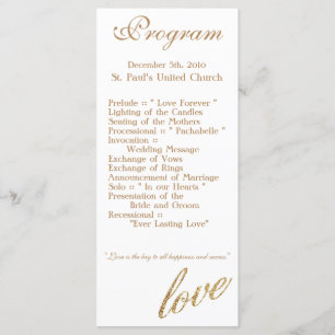 25 4x9 huwelijksprogramma Gouden folie Glitter Lie Programmakaart