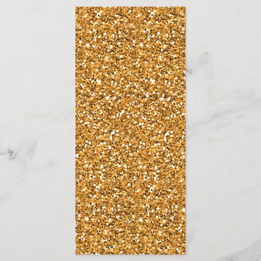 25 4x9 huwelijksprogramma Gouden Glitter Chevron Z Programmakaart (Achterkant)