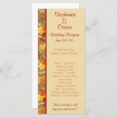 25 4x9 Huwelijksprogramma Herfst Branch Leaves Programmakaart (Voorkant / Achterkant)