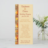 25 4x9 Huwelijksprogramma Herfst Branch Leaves Programmakaart (Staand voorkant)