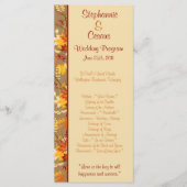 25 4x9 Huwelijksprogramma Herfst Branch Leaves Programmakaart (Voorkant)