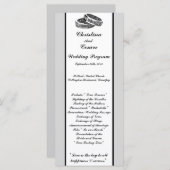 25 4x9 huwelijksprogramma His/Hers Diamond Wedding Programmakaart (Voorkant / Achterkant)