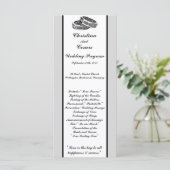 25 4x9 huwelijksprogramma His/Hers Diamond Wedding Programmakaart (Staand voorkant)