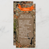 25 4x9 Huwelijksprogramma Jacht Herten Buck Hoofd  Programmakaart (Voorkant / Achterkant)