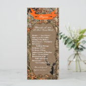 25 4x9 Huwelijksprogramma Jacht Herten Buck Hoofd  Programmakaart (Staand voorkant)