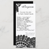 25 4x9 huwelijksprogramma kant Applique Dolli Programmakaart (Voorkant / Achterkant)