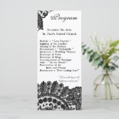 25 4x9 huwelijksprogramma kant Applique Dolli Programmakaart (Staand voorkant)