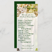 25 4x9 Huwelijksprogramma Kroonluchter in Oak Tree Programmakaart (Voorkant / Achterkant)