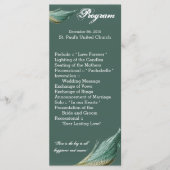 25 4x9 Huwelijksprogramma Kwartel Veer Vogelduif Programmakaart (Voorkant)