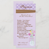 25 4x9 Huwelijksprogramma Land Mason Jar Bloemen Programmakaart (Voorkant / Achterkant)