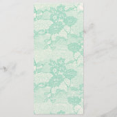 25 4x9 Huwelijksprogramma Land Mint Kant Print Programmakaart (Achterkant)