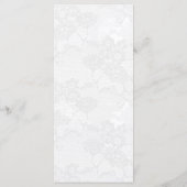 25 4x9 Huwelijksprogramma Land Wit Kant Print Programmakaart (Achterkant)