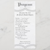 25 4x9 Huwelijksprogramma Land Wit Kant Print Programmakaart (Voorkant)