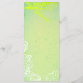 25 4x9 Huwelijksprogramma Lente Hibiscus Bloem Haw Programmakaart (Achterkant)