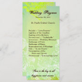 25 4x9 Huwelijksprogramma Lente Hibiscus Bloem Haw Programmakaart (Voorkant / Achterkant)