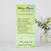 25 4x9 Huwelijksprogramma Lente Hibiscus Bloem Haw Programmakaart (Staand voorkant)