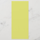 25 4x9 huwelijksprogramma Lime Green Pear Swirls Programmakaart (Achterkant)