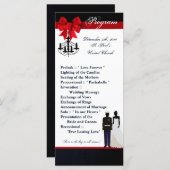 25 4x9 Huwelijksprogramma Marine Uniform Bruid Bru Programmakaart (Voorkant / Achterkant)