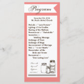 25 4x9 Huwelijksprogramma Mason Jar Country Rustic Programmakaart (Voorkant)