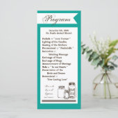 25 4x9 Huwelijksprogramma Mason Jar Country Rustic Programmakaart (Staand voorkant)