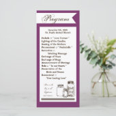 25 4x9 Huwelijksprogramma Mason Jar Country Rustic Programmakaart (Staand voorkant)