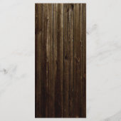 25 4x9 Huwelijksprogramma Mason Jar Initialen Rust Programmakaart (Achterkant)