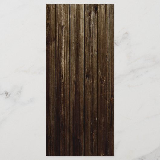 25 4x9 Huwelijksprogramma Mason Jar Initialen Rust Programmakaart (Achterkant)