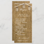 25 4x9 Huwelijksprogramma Mason Jar String Lights  Programmakaart (Voorkant / Achterkant)