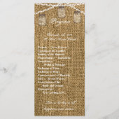 25 4x9 Huwelijksprogramma Mason Jar String Lights  Programmakaart (Voorkant)