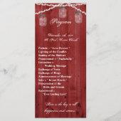 25 4x9 Huwelijksprogramma Mason Jar String Lights  Programmakaart (Voorkant)