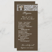 25 4x9 Huwelijksprogramma Mason Jars met Rozen Programmakaart (Voorkant / Achterkant)