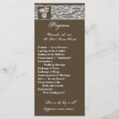 25 4x9 Huwelijksprogramma Mason Jars met Rozen Programmakaart (Voorkant)