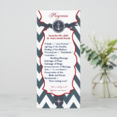 25 4x9 Huwelijksprogramma Nautisch Ankerkompas Oce Programmakaart (Staand voorkant)