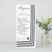 25 4x9 Huwelijksprogramma Navy Zomerjurk Wit Programmakaart (Staand voorkant)