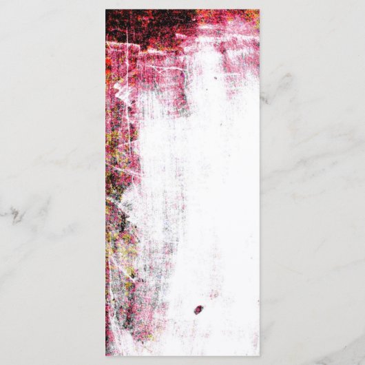 25 4x9 Huwelijksprogramma Neon Grunge Kraskleur Programmakaart (Achterkant)