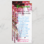 25 4x9 Huwelijksprogramma Neon Grunge Kraskleur Programmakaart (Voorkant / Achterkant)
