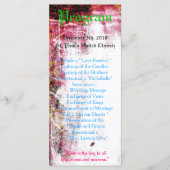 25 4x9 Huwelijksprogramma Neon Grunge Kraskleur Programmakaart (Voorkant)