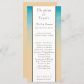 25 4x9 huwelijksprogramma Ocean Beach Shore Seashe Programmakaart (Voorkant / Achterkant)