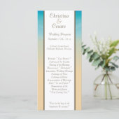 25 4x9 huwelijksprogramma Ocean Beach Shore Seashe Programmakaart (Staand voorkant)