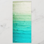 25 4x9 huwelijksprogramma Ombre Blue Frosting Programmakaart (Achterkant)
