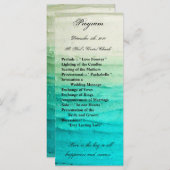 25 4x9 huwelijksprogramma Ombre Blue Frosting Programmakaart (Voorkant / Achterkant)